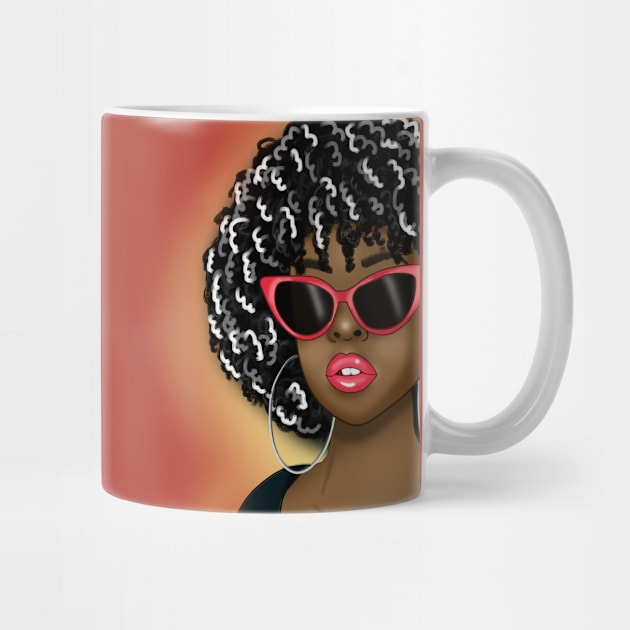 cute black girl magic digital art drawing by Spinkly Creations 